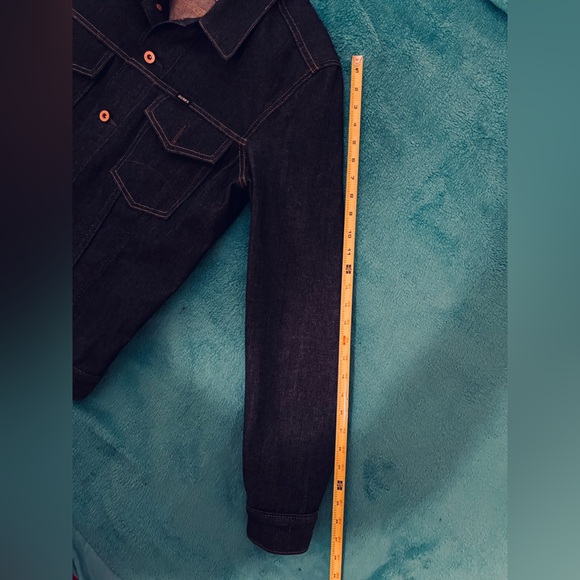 Glenn’s Denim GD211 SLIM TRUCKER JACKET | Raw 14 Oz Denim - Vivid Indigo size M - Picture 10 of 11